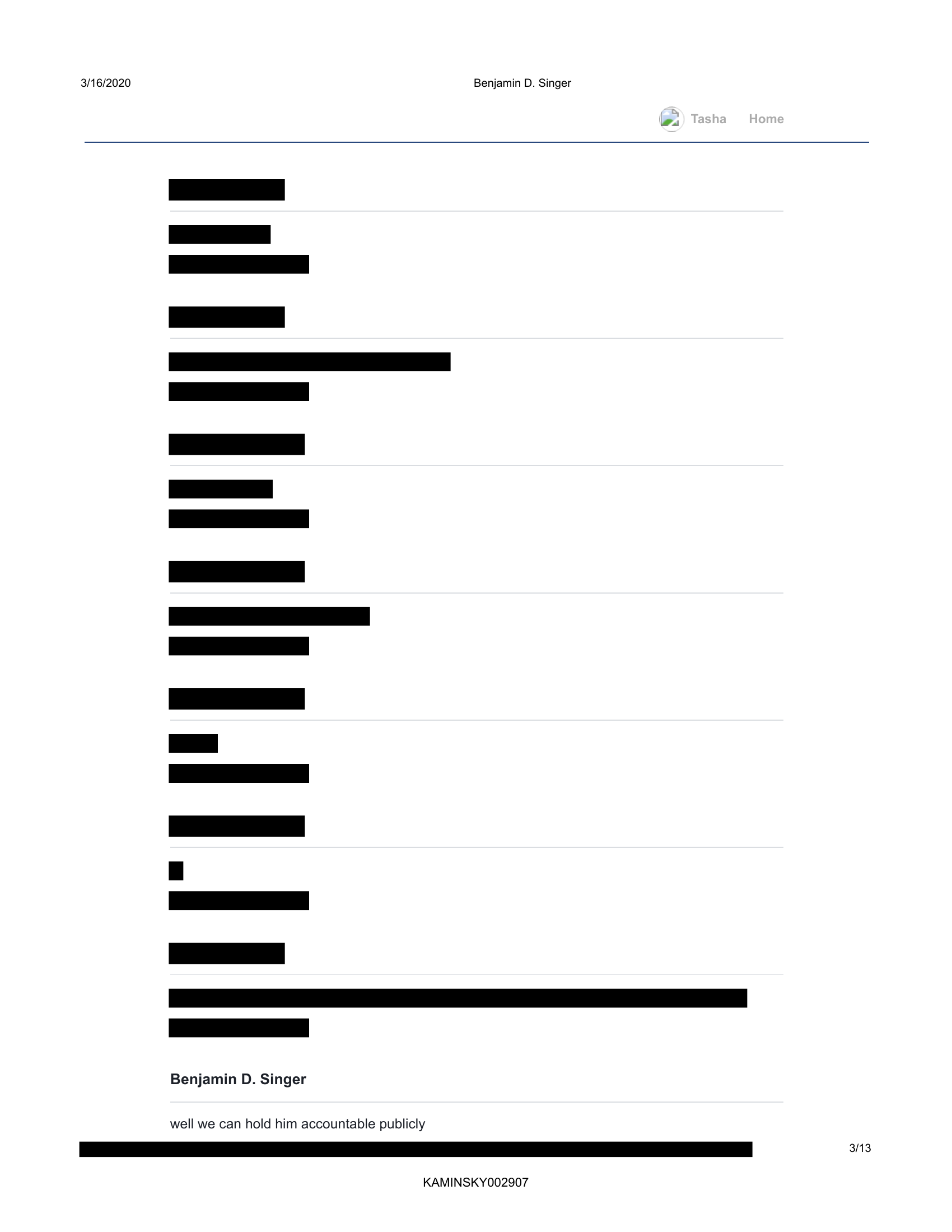 Page 3 of Benjamin D. Singer messages